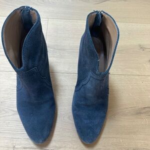 JIGSAW navy suede booties